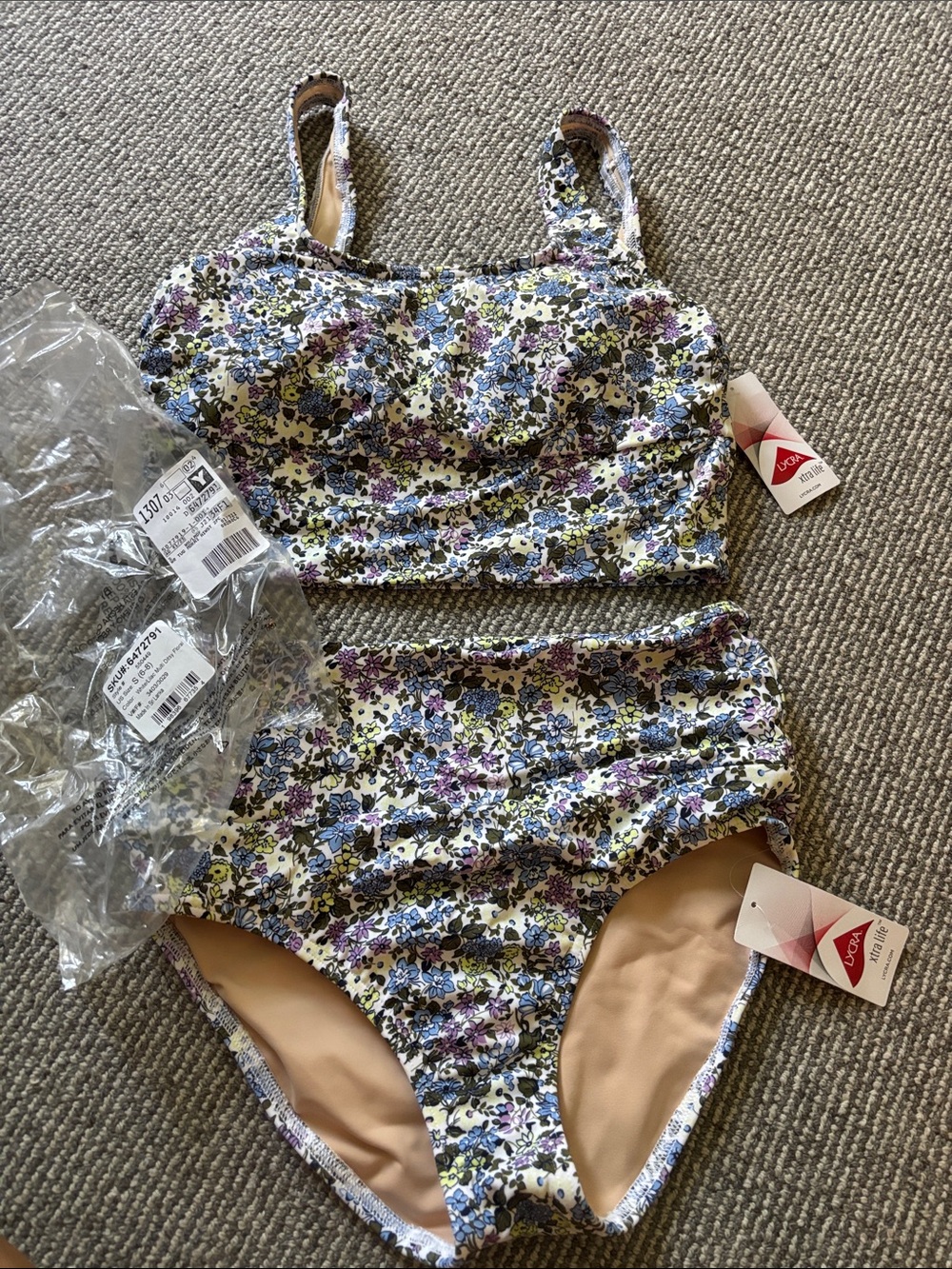 Lands' End Floral Bikini Set 
NWT
S/6-8